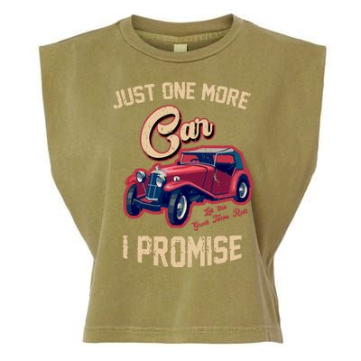 Just One More Car I Promise Vintage Classic Old Cars Garment-Dyed Women's Muscle Tee