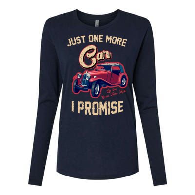 Just One More Car I Promise Vintage Classic Old Cars Womens Cotton Relaxed Long Sleeve T-Shirt