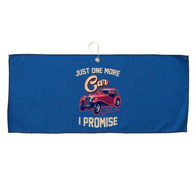 Just One More Car I Promise Vintage Classic Old Cars Large Microfiber Waffle Golf Towel