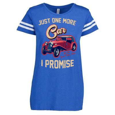 Just One More Car I Promise Vintage Classic Old Cars Enza Ladies Jersey Football T-Shirt