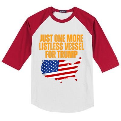 Just One More Listless Vessel For Trump Kids Colorblock Raglan Jersey