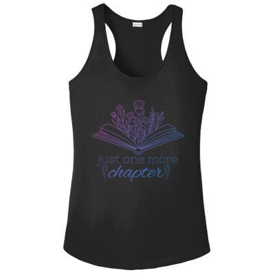 Just One More Chapter Book And Flowers Gift Ladies PosiCharge Competitor Racerback Tank