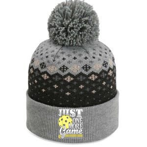 Just One More Game Funny Pickleball Player Paddleball The Baniff Cuffed Pom Beanie