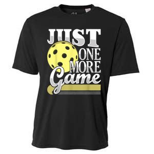 Just One More Game Funny Pickleball Player Paddleball Cooling Performance Crew T-Shirt