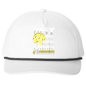 Just One More Game Funny Pickleball Player Paddleball Snapback Five-Panel Rope Hat