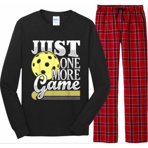 Just One More Game Funny Pickleball Player Paddleball Long Sleeve Pajama Set