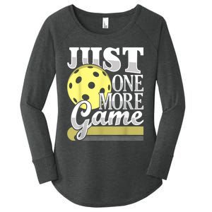 Just One More Game Funny Pickleball Player Paddleball Women's Perfect Tri Tunic Long Sleeve Shirt