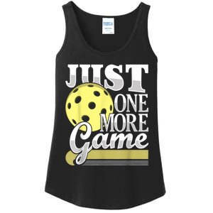 Just One More Game Funny Pickleball Player Paddleball Ladies Essential Tank