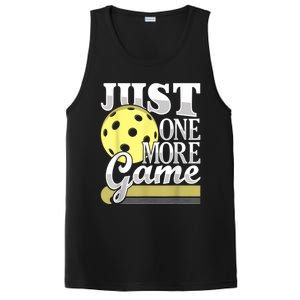 Just One More Game Funny Pickleball Player Paddleball PosiCharge Competitor Tank