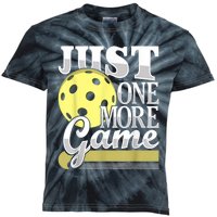 Just One More Game Funny Pickleball Player Paddleball Kids Tie-Dye T-Shirt