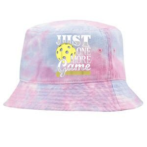 Just One More Game Funny Pickleball Player Paddleball Tie-Dyed Bucket Hat