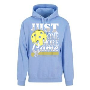 Just One More Game Funny Pickleball Player Paddleball Unisex Surf Hoodie