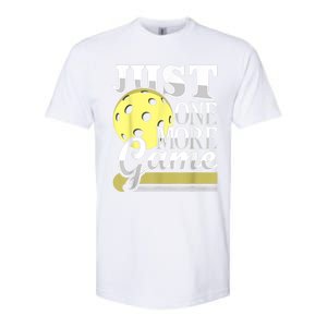 Just One More Game Funny Pickleball Player Paddleball Softstyle CVC T-Shirt