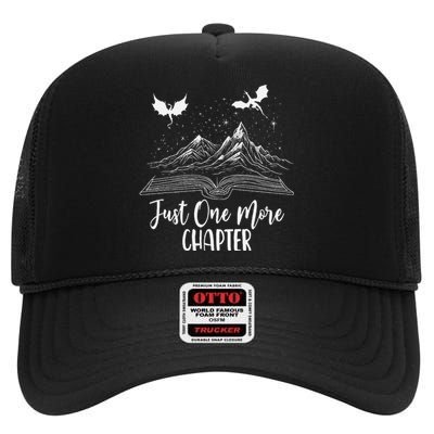 Just One More Chapter Romantasy Dragon Fantasy Romance Book High Crown Mesh Back Trucker Hat