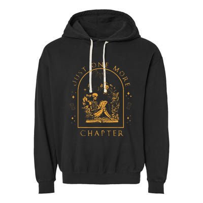 Just One More Chapter Skeleton Reading Garment-Dyed Fleece Hoodie