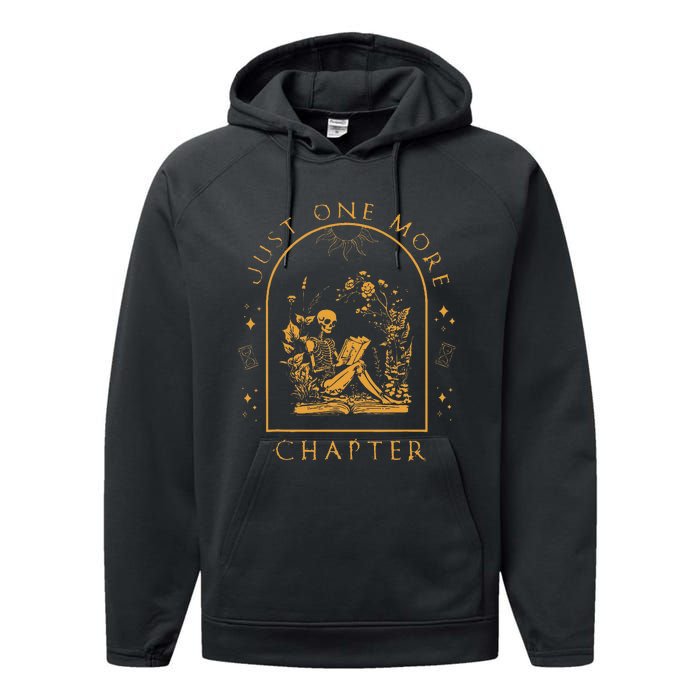 Just One More Chapter Skeleton Reading Performance Fleece Hoodie