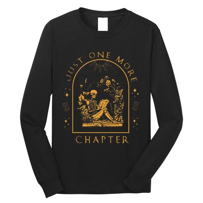 Just One More Chapter Skeleton Reading Long Sleeve Shirt