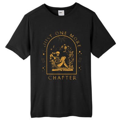 Just One More Chapter Skeleton Reading Tall Fusion ChromaSoft Performance T-Shirt