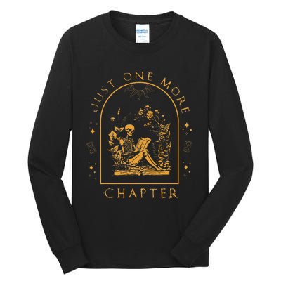 Just One More Chapter Skeleton Reading Tall Long Sleeve T-Shirt