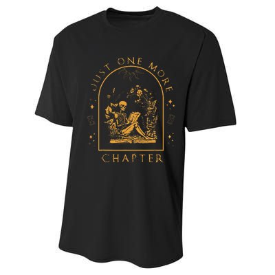 Just One More Chapter Skeleton Reading Performance Sprint T-Shirt