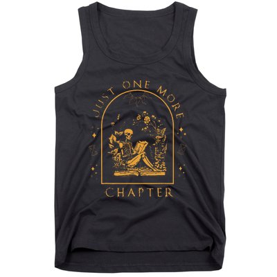 Just One More Chapter Skeleton Reading Tank Top