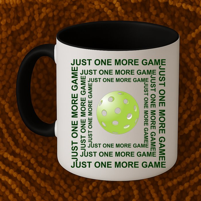 Just One More Game Square | Fun Pickleball Mug