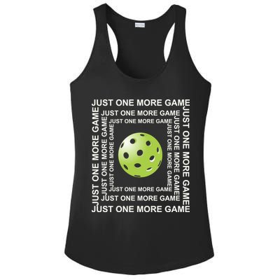 Just One More Game Square | Fun Pickleball Ladies PosiCharge Competitor Racerback Tank
