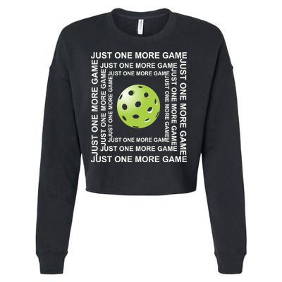 Just One More Game Square | Fun Pickleball Cropped Pullover Crew