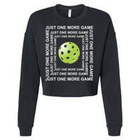 Just One More Game Square | Fun Pickleball Cropped Pullover Crew
