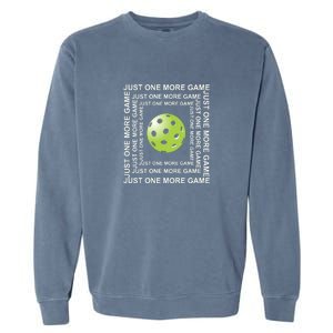 Just One More Game Square | Fun Pickleball Garment-Dyed Sweatshirt