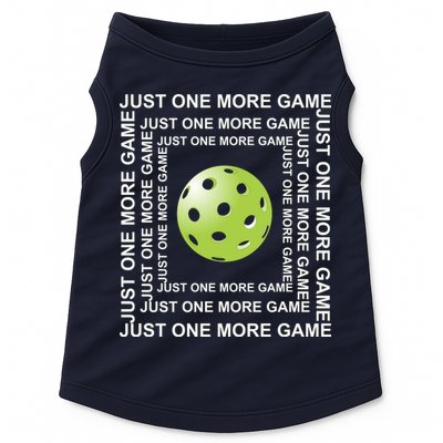Just One More Game Square | Fun Pickleball Doggie Tank