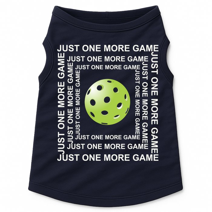 Just One More Game Square | Fun Pickleball Doggie Tank