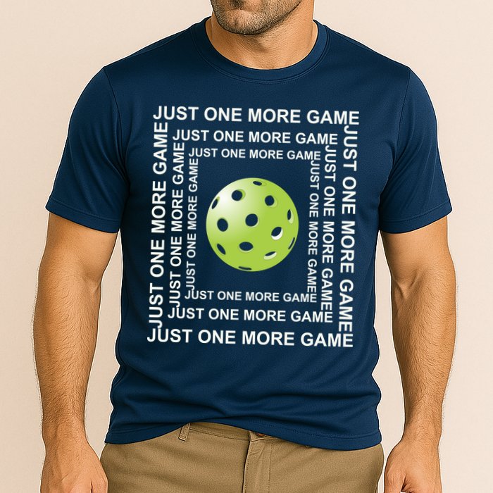 Just One More Game Square | Fun Pickleball Performance Shirt