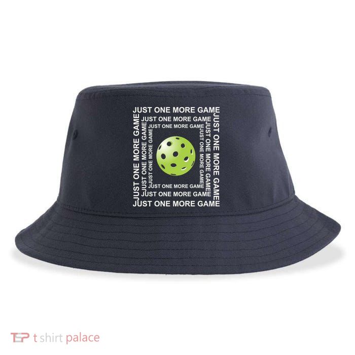 Just One More Game Square | Fun Pickleball Sustainable Bucket Hat