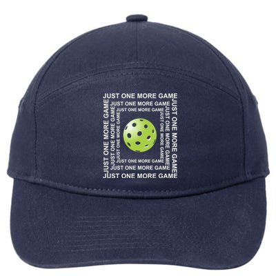 Just One More Game Square | Fun Pickleball 7-Panel Snapback Hat