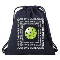 Just One More Game Square | Fun Pickleball Drawstring Bag