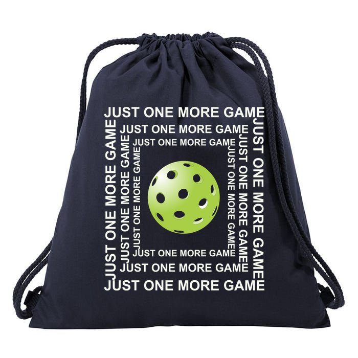 Just One More Game Square | Fun Pickleball Drawstring Bag