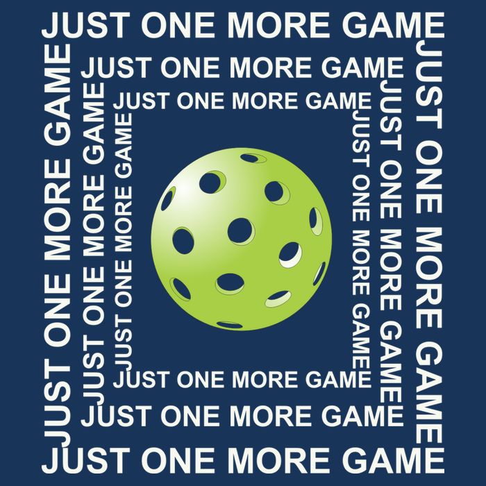 Just One More Game Square | Fun Pickleball Drawstring Bag