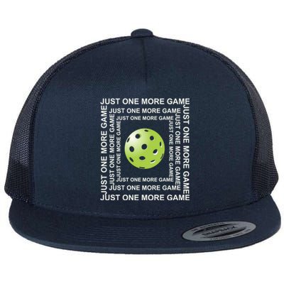 Just One More Game Square | Fun Pickleball Flat Bill Trucker Hat