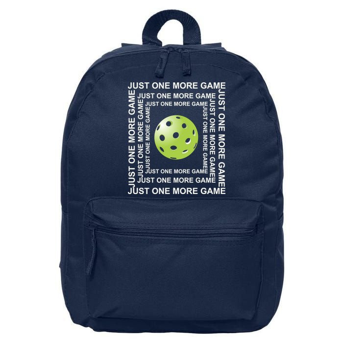 Just One More Game Square | Fun Pickleball 16 in Basic Backpack