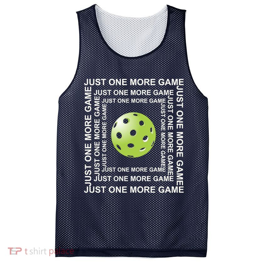 Just One More Game Square | Fun Pickleball Mesh Reversible Basketball Jersey Tank