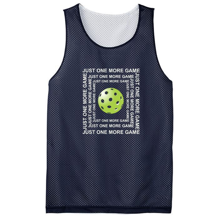 Just One More Game Square | Fun Pickleball Mesh Reversible Basketball Jersey Tank