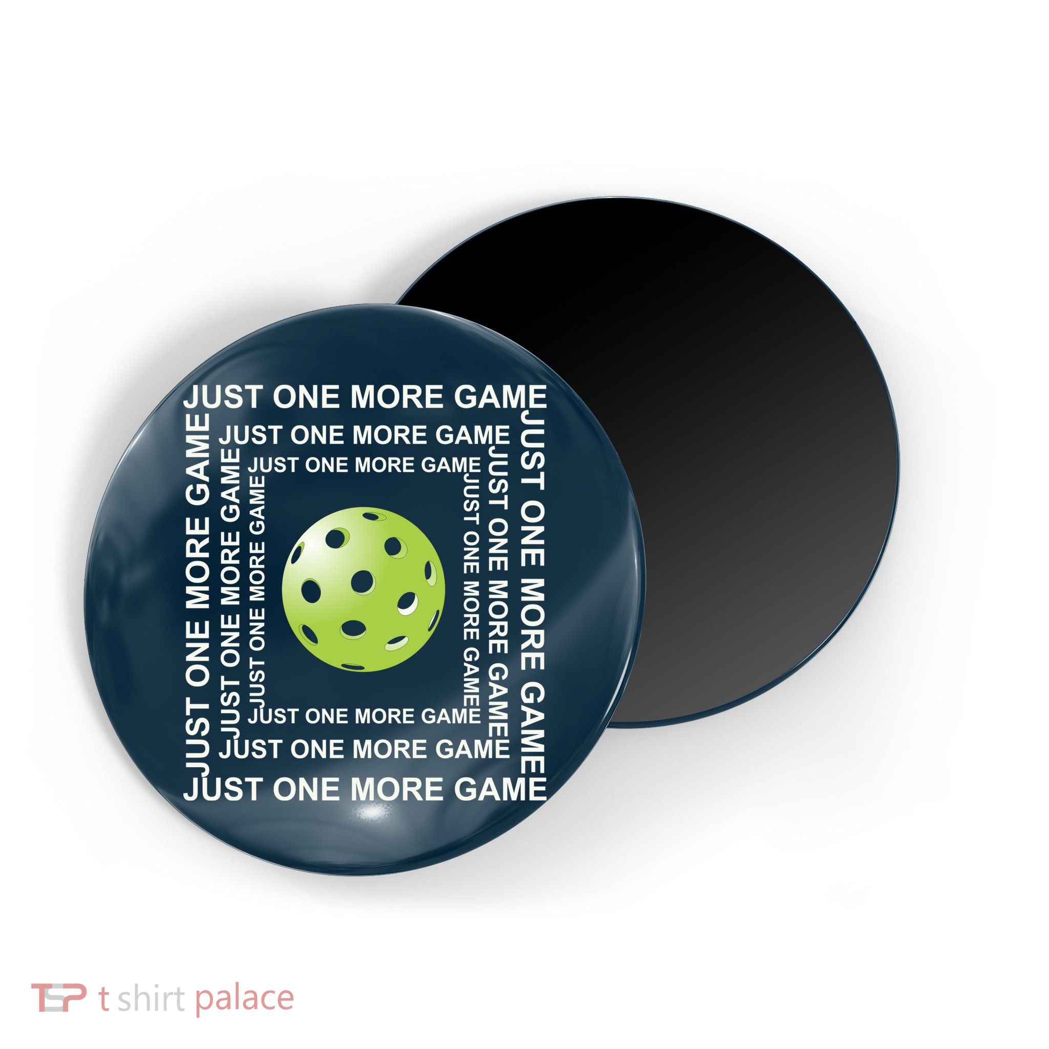 Just One More Game Square | Fun Pickleball Magnet