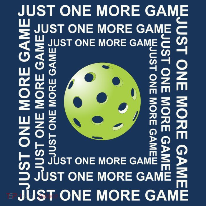 Just One More Game Square | Fun Pickleball Pom Pom 12in Knit Beanie