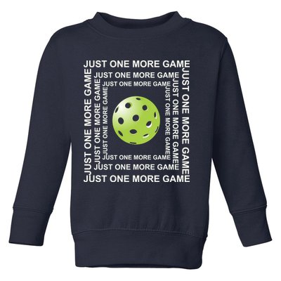 Just One More Game Square | Fun Pickleball Toddler Sweatshirt