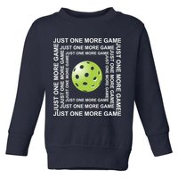 Just One More Game Square | Fun Pickleball Toddler Sweatshirt