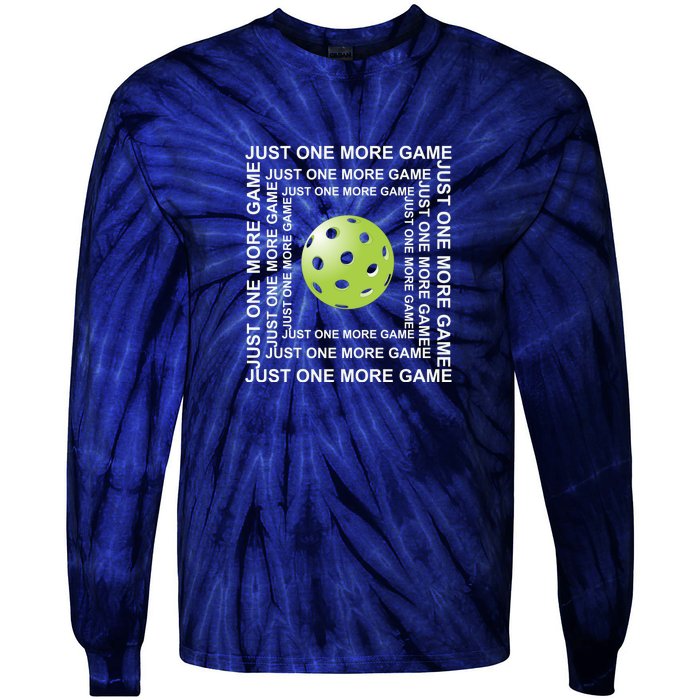 Just One More Game Square | Fun Pickleball Tie-Dye Long Sleeve Shirt