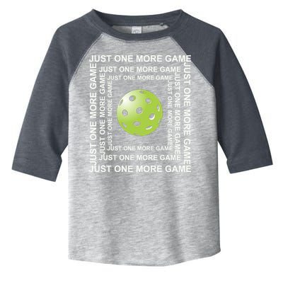 Just One More Game Square | Fun Pickleball Toddler Fine Jersey T-Shirt