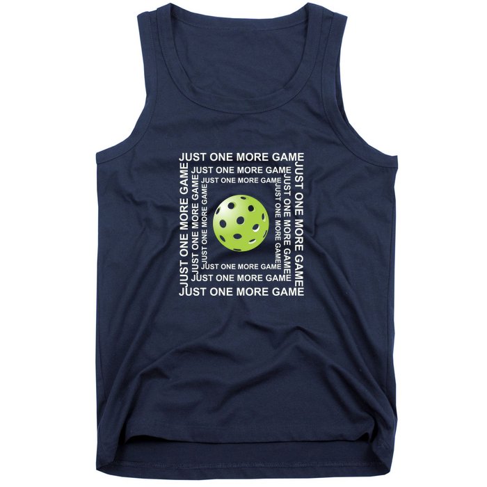 Just One More Game Square | Fun Pickleball Tank Top