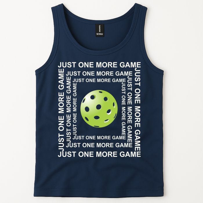 Just One More Game Square | Fun Pickleball Tank Top